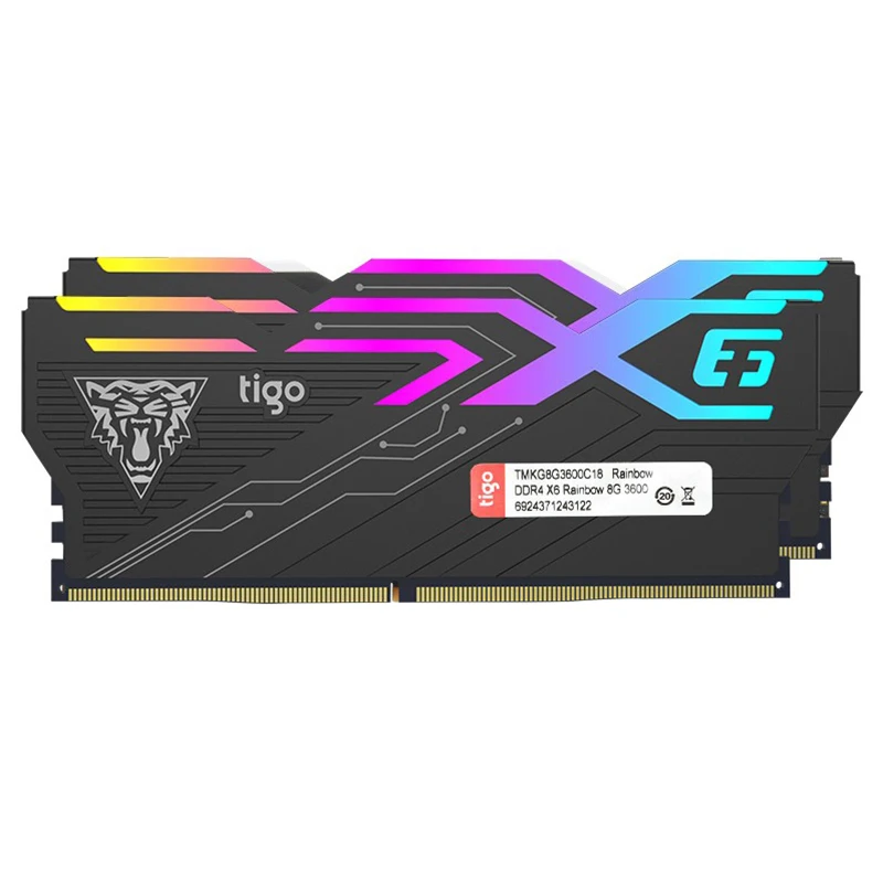 Оперативная память светодиодный светильник игровая память для ПК 16 Гб DDR4 3200 МГц для рабочего стола XMP разгонная Память DIMM X6 Радуга и RGB