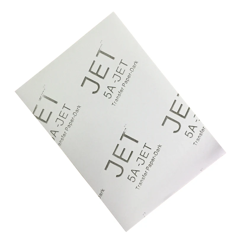 

100pcs High quality A4 5AJE Black T-shirts transfer paper Dark inkjet heat transfer paper Dark heat press paper-A4(one hundred/o