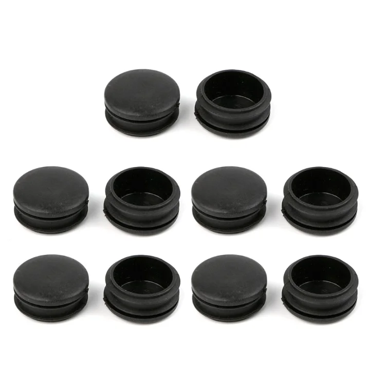 35mm 10 шт черные пластиковые ножки для мебели заглушка для круглых труб - Цвет: 35mm