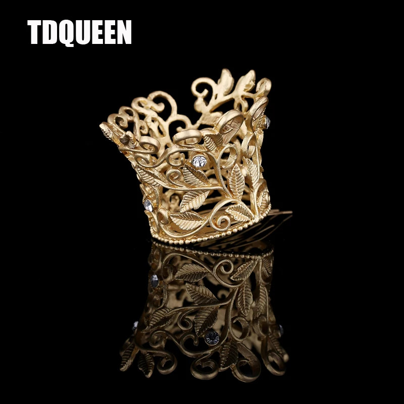 TDQUEEN тиары и короны Позолоченные Свадебные расчески для волос ювелирные изделия
