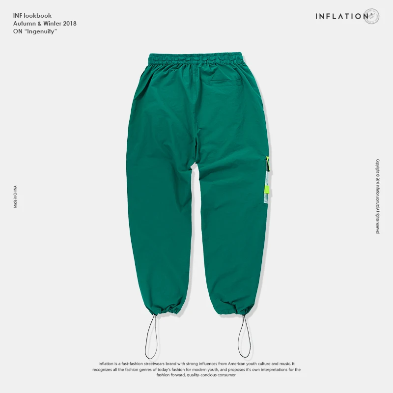 Инфляция прозрачный ПВХ карман пот брюки для девочек Drawstring лодыжки