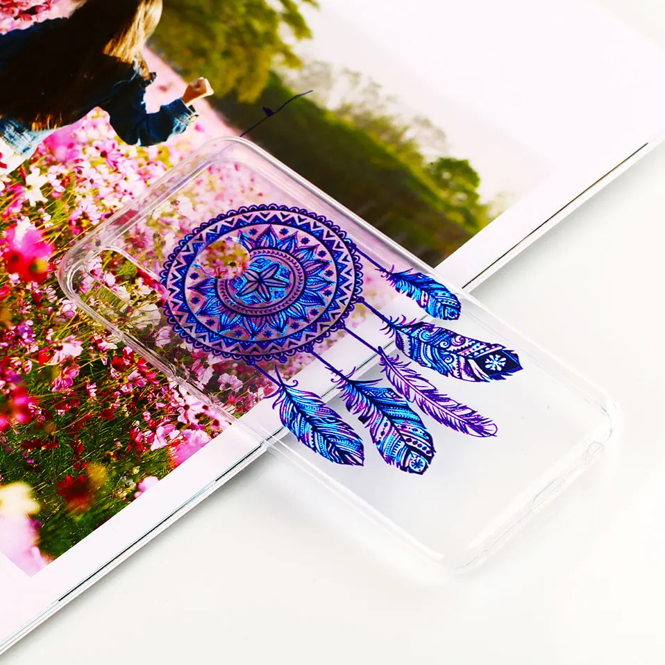 Clear TPU Phone Case For HUAWEI MATE 10 LITE Honor 9 lite Silicon P SMART Flora Printed Cover |