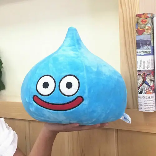 Новинка Dragon Quest 25 см плюшевая игрушка смайлик слизь голубая японская кукла в
