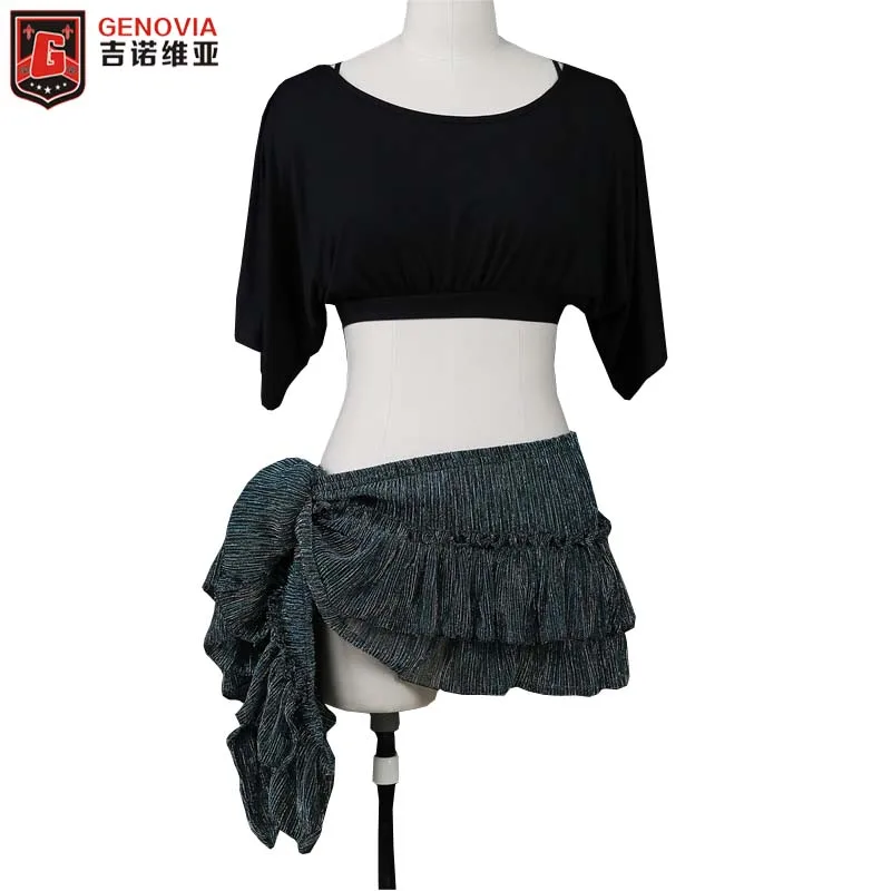 

Women Belly Dance Costume Set Modal Clothes Batwing Sleeve Top and Hip Scarf Club Stage Wear Bellydance Practise Clothes