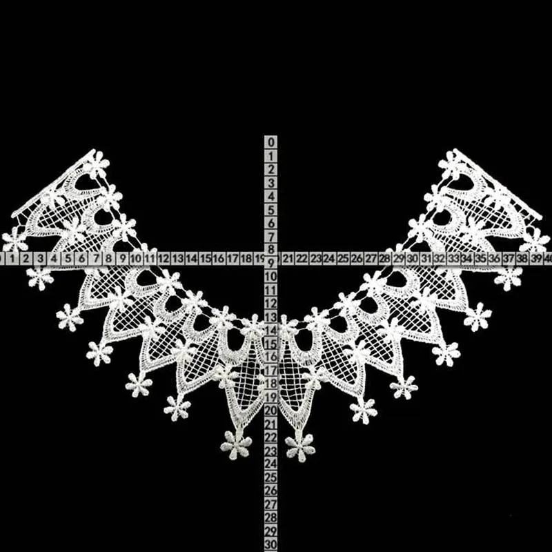 1 шт. черно белый роскошный Вышитый цветочный кружевной воротник швейная