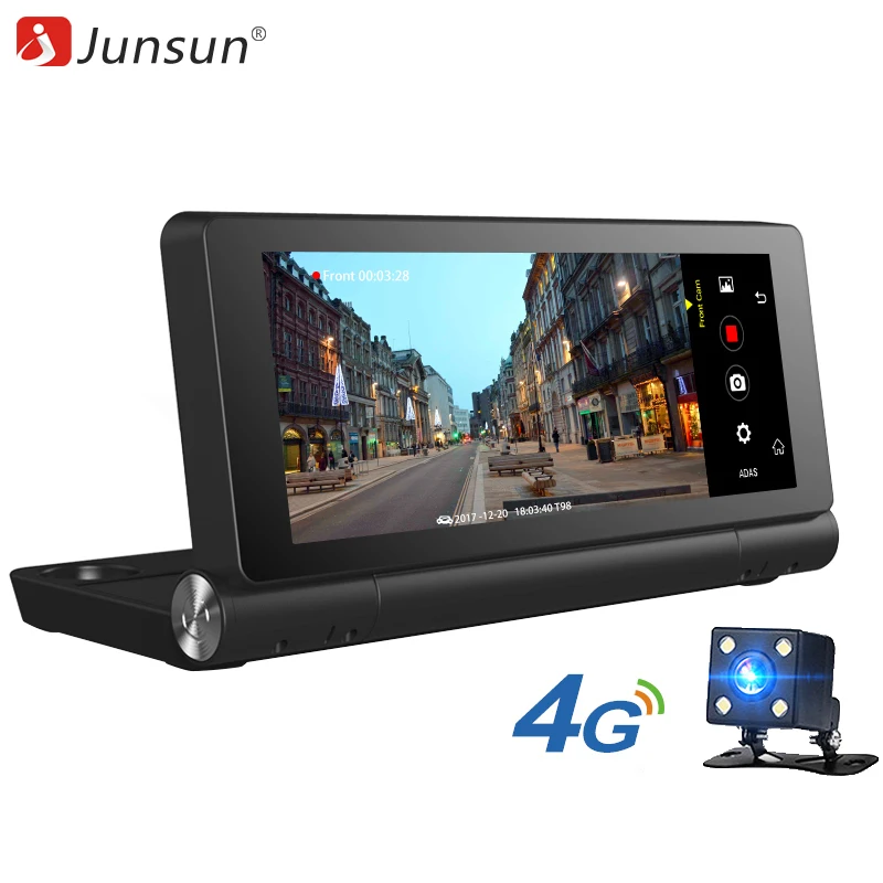 Junsun E28Pro ADAS 4 г автомобиля GPS DVR Камера Android 5.0 ROM16GB RAM1GB 6.86 &quotFHD 1080 P видео Регистраторы