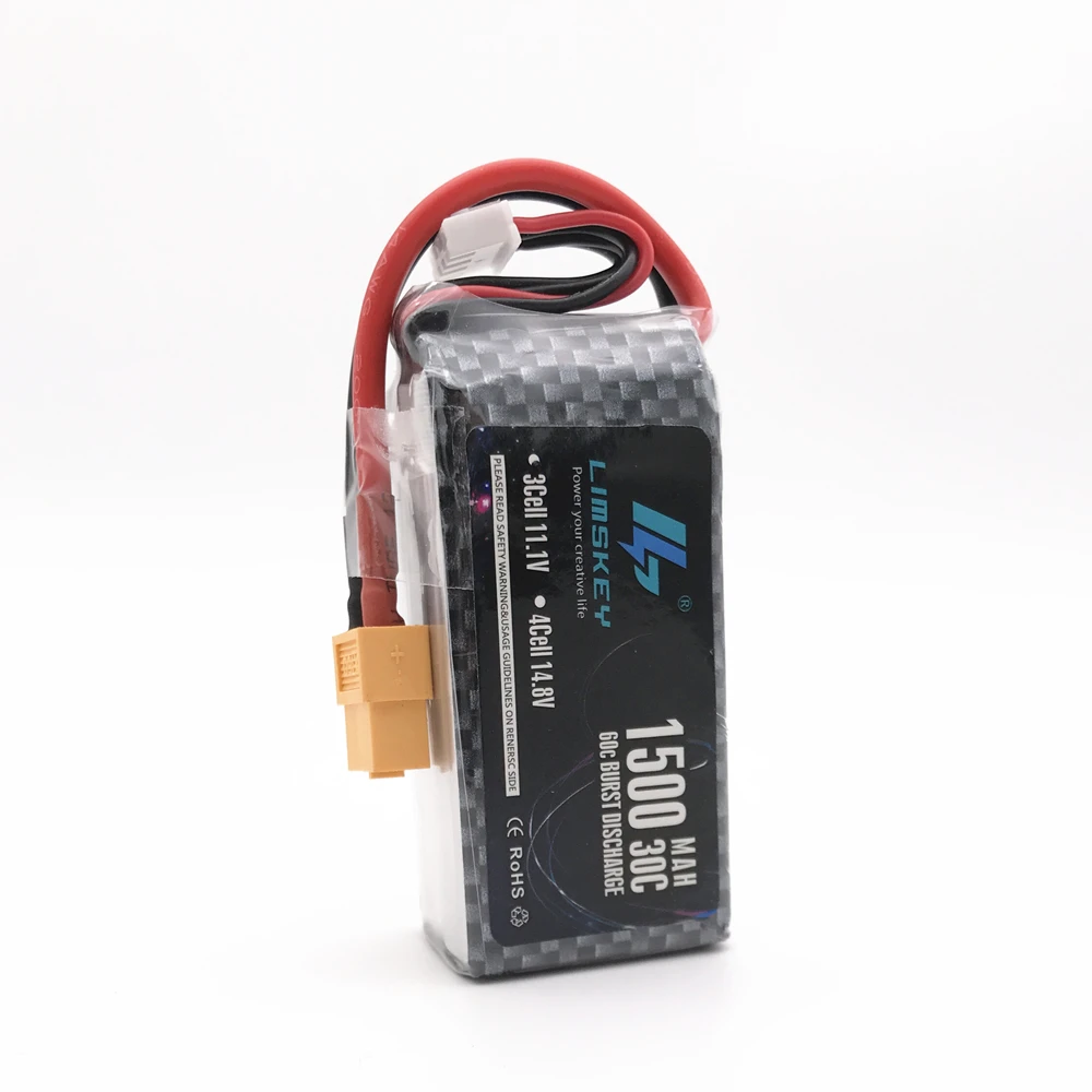 3 шт. Limskey 3S LiPo Батарея 11 1 V 1500Mah 30C MAX 60C XT60 разъем для радиоуправляемой машины