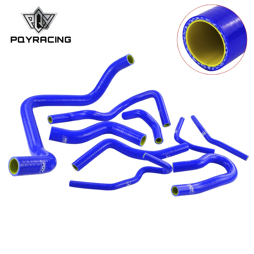 

Blue & Yellow D15/16 Silicone Radiator Coolant Hose , Silicone hose kit With PQY logo For Honda CIVIC SOHC D15 D16 EG EK 92-00