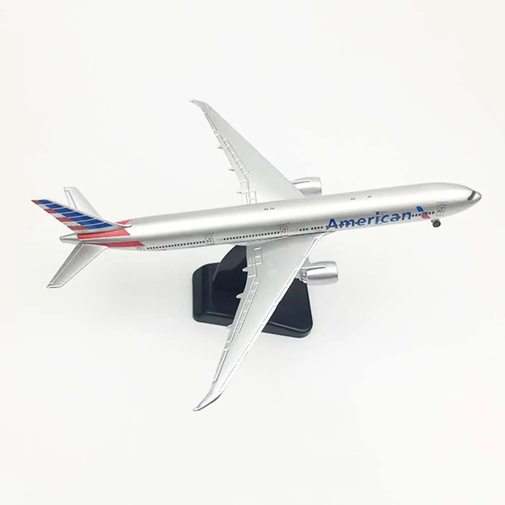 Самолет Boeing 777 с колесом модель B777 из сплава Американских авиалиний 20 см детские