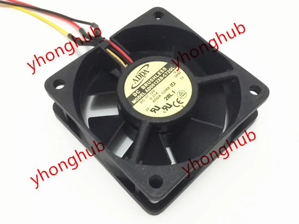 Охлаждающий вентилятор для сервера ADDA AD0612XB-C72GL DC 12 В 0.31A 60x60x20 мм