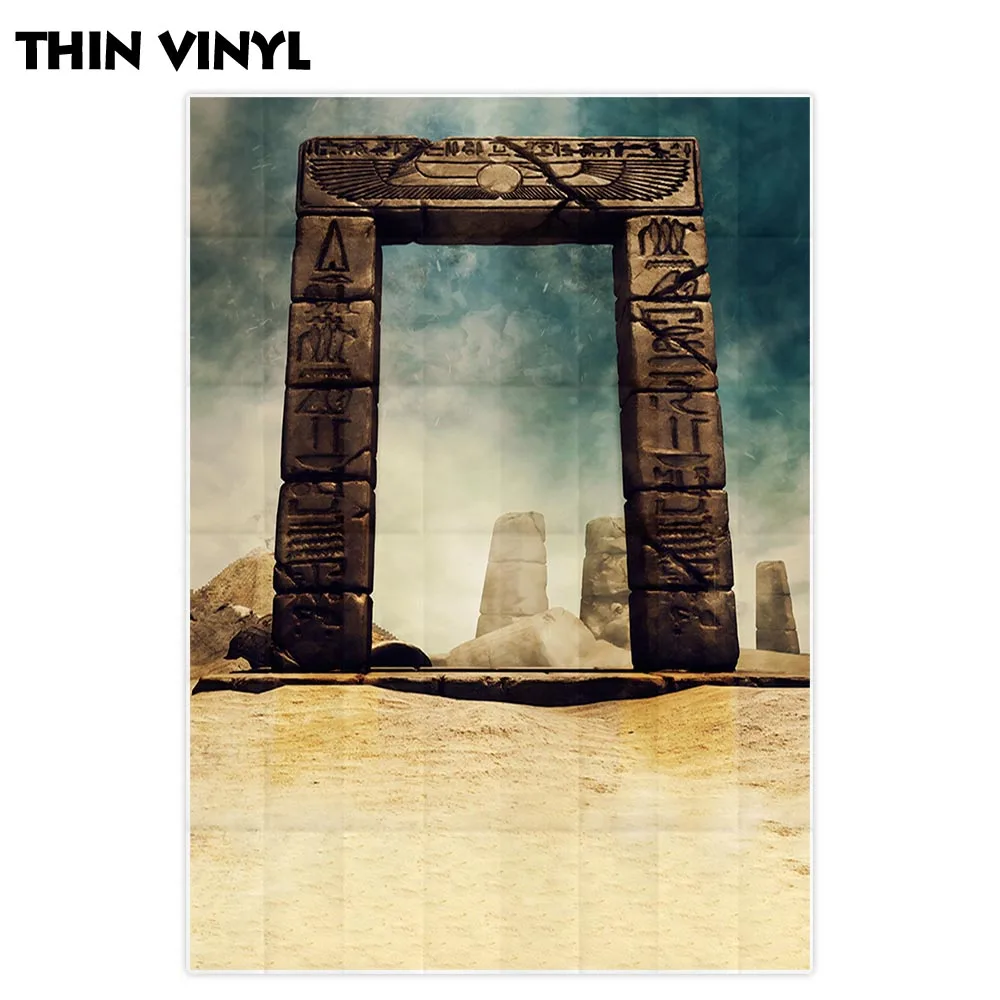 Allenjoy backgrounds for photography studio desert ruins ancient egyptian temple cstone arch hieroglyphs backdrop photocall | Электроника