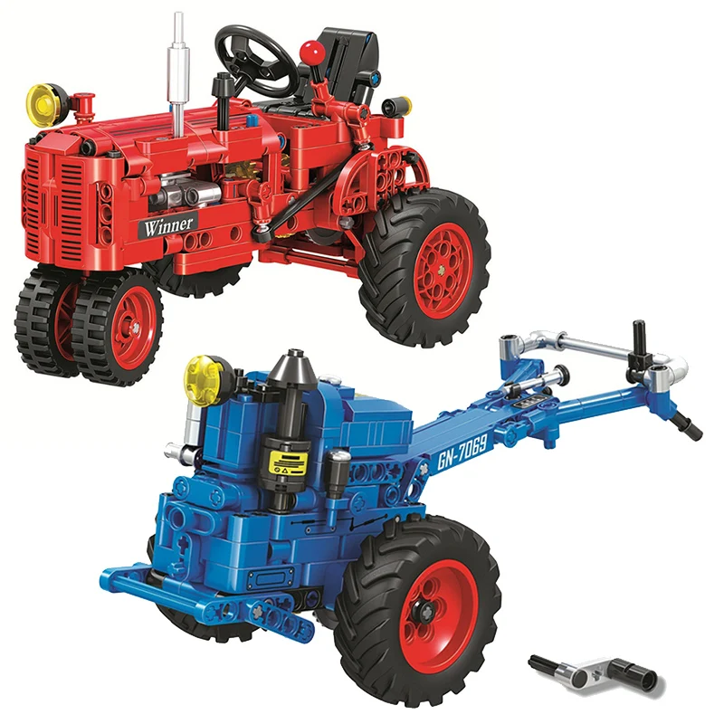 Technic классический трактор мотоцикл создатель модели строительные блоки кирпичи
