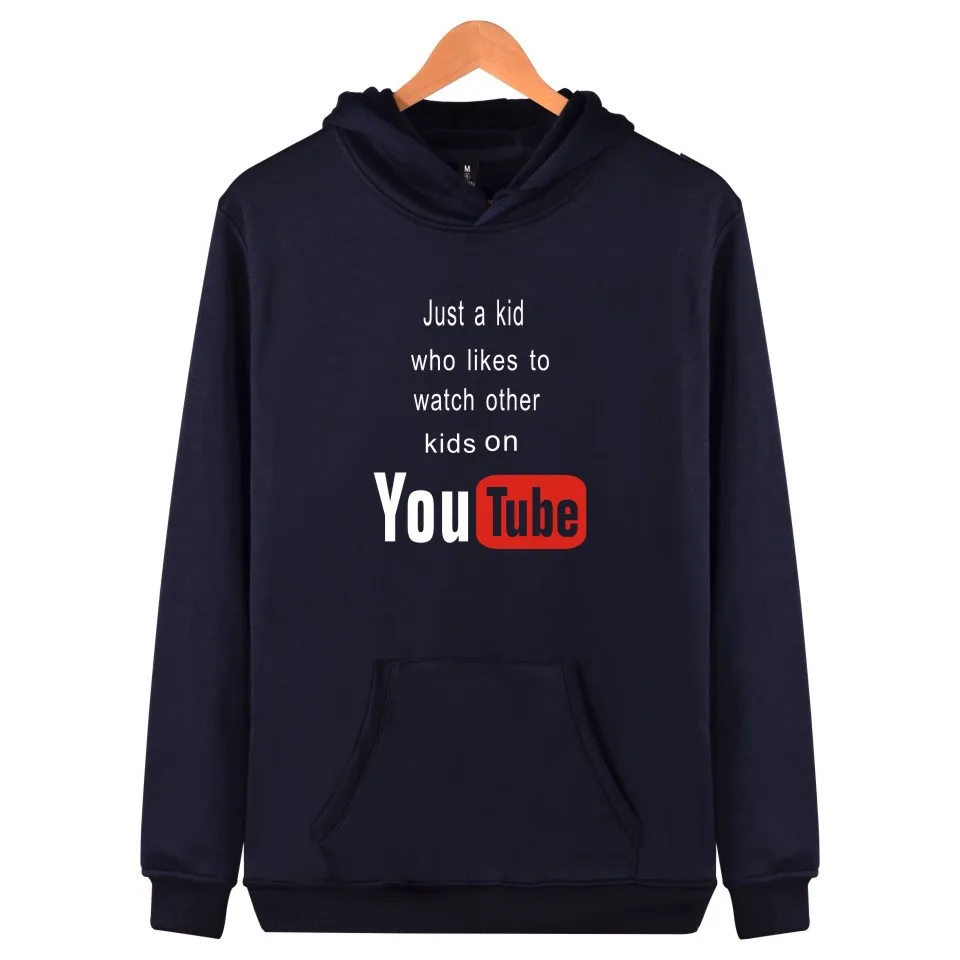 Толстовка с длинным рукавом для мужчин и женщин свитшот принтом YouTube уличная