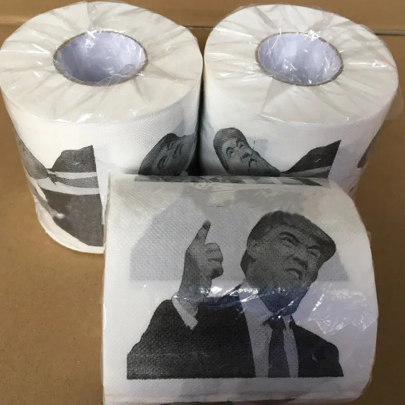 1 шт. 100 г Юмористическая туалетная бумага с Дональдом Трампом | Дом и сад