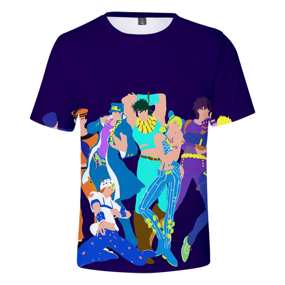 Летние японские комиксы JOJO Необычные приключения футболка для мужчин и женщин
