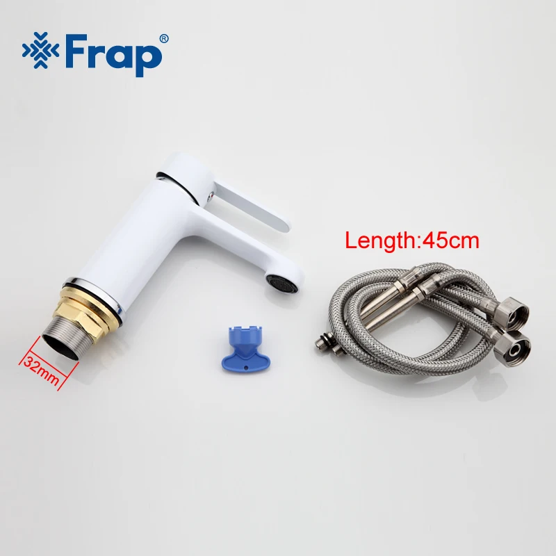 

Frap White Shower Faucets Bathroom Faucet Mixer Basin Faucets Basin Sink Tap Shower System Sanitary Ware Suite F2441+F1041