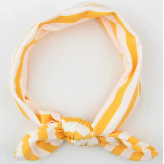 Повязка на голову с кроличьими ушами для маленьких девочек повязка в полоску