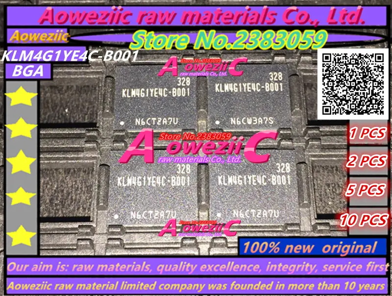 

Aoweziic 100% Новый оригинальный KLM4G1YE4C-B001 BGA чип памяти KLM4G1YE4C B001