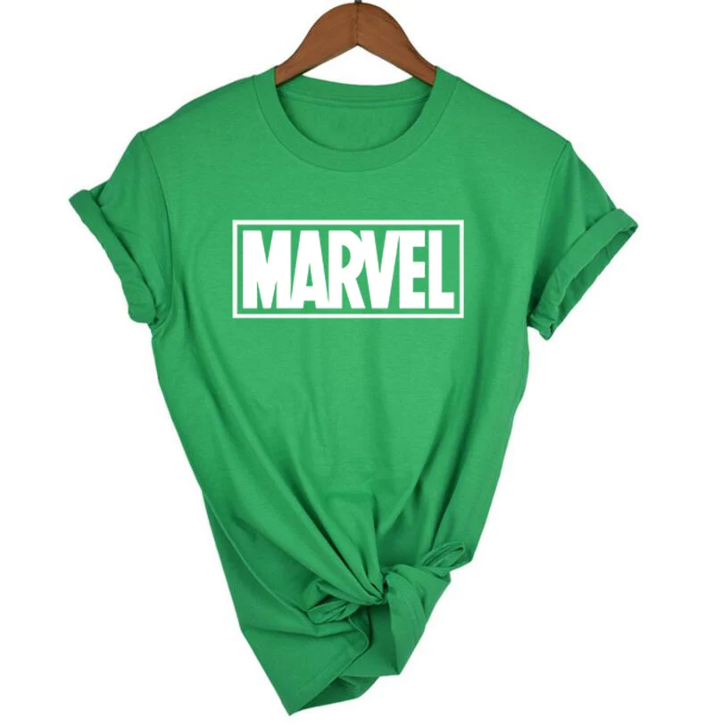 Модная футболка Marvel с коротким рукавом, женская футболка с принтом черной Пантеры, футболка с круглым вырезом, комическая футболка с надпись Marvel, топы, женская белая одежда, футболка