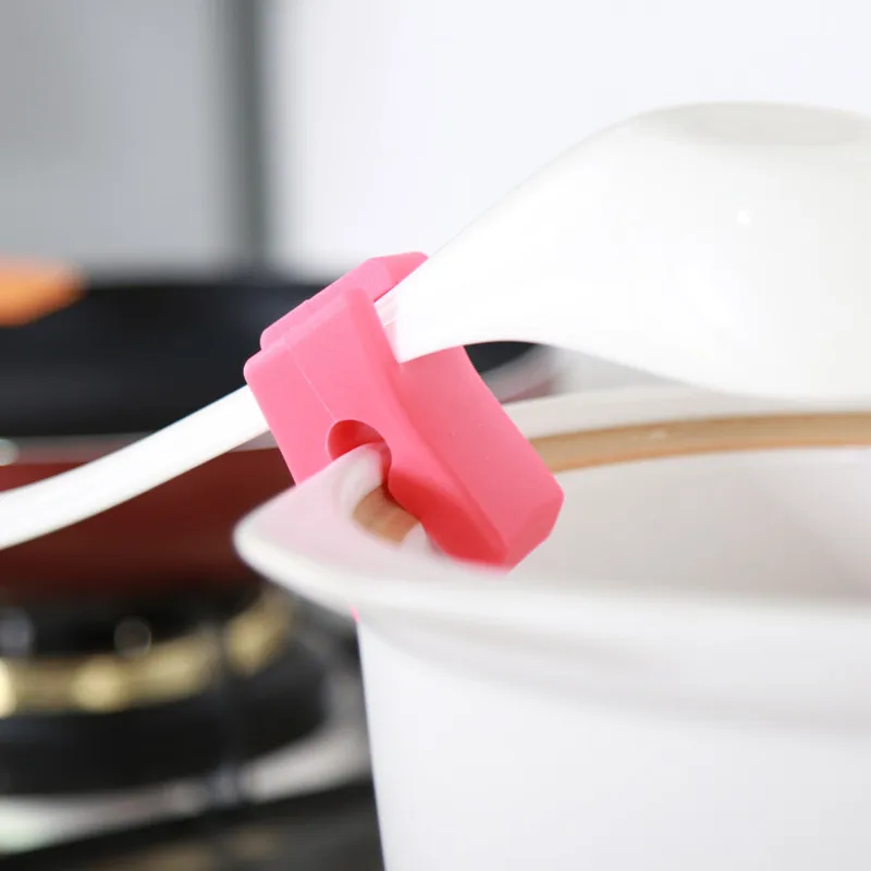 Новый силиконовый держатель для крышки кухонного горшка|cooking tools|ladle holdersilicone spoon