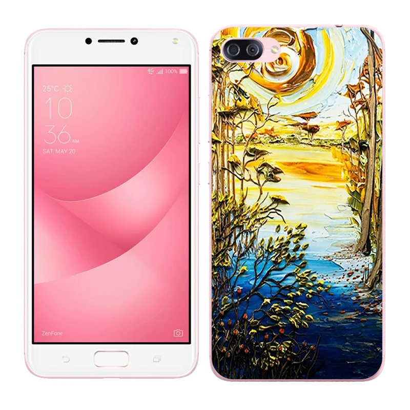 Чехол для Asus Zenfone 4 Max ZC554KL 5 дюйма масляная роспись мягкий чехол из ТПУ ZC 554KL