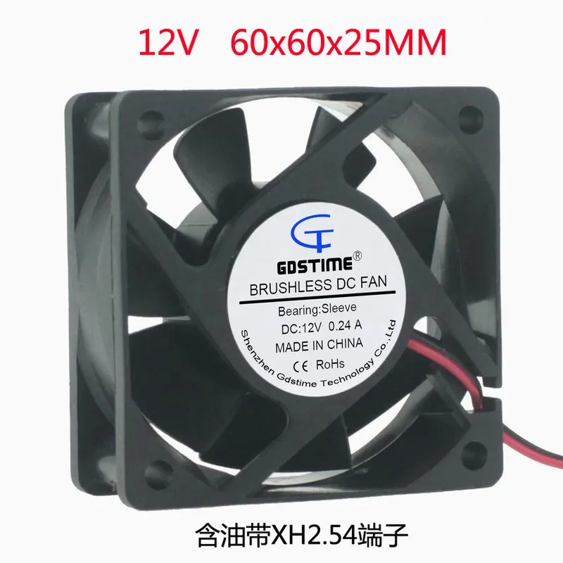 DC 12V 24V 6CM cm 60MM 60X60X25 6025 Бесщеточный Охлаждающий вентилятор|Кулеры и системы