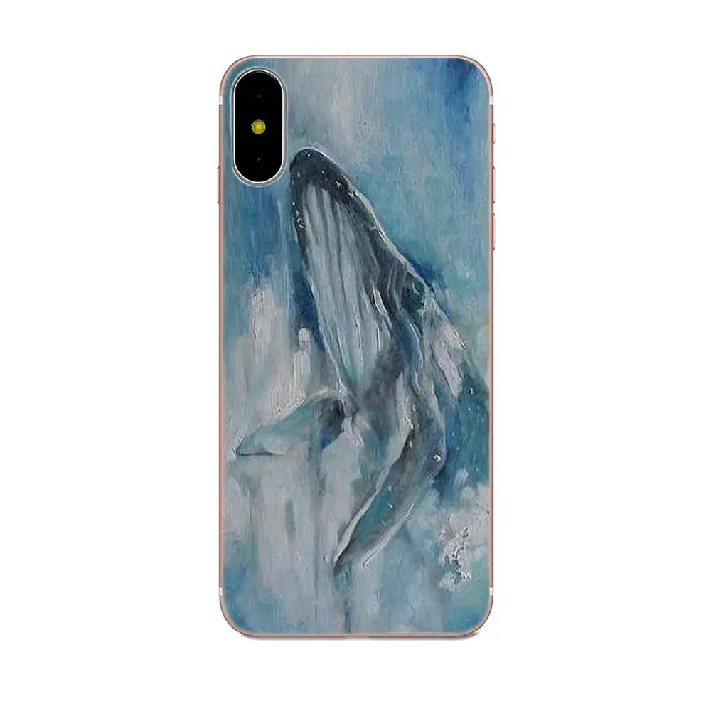 Watercolor Whale For Xiaomi Redmi Mi Note 7 8 9 SE Pro Lite Go Play Soft Pattern | Мобильные телефоны и аксессуары