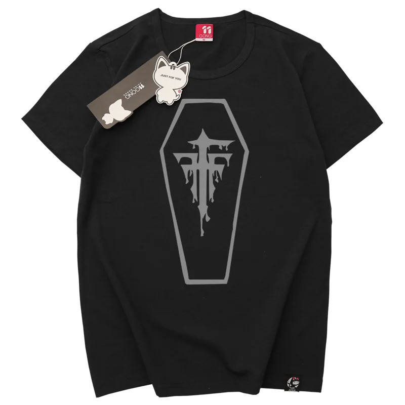 New Fashion FFF COS T shirt Brand Clothing Hip Hop Letter Fire Them All Print Men Women Shirt Short Sleeve Anime Tees T-Shirt | Мужская