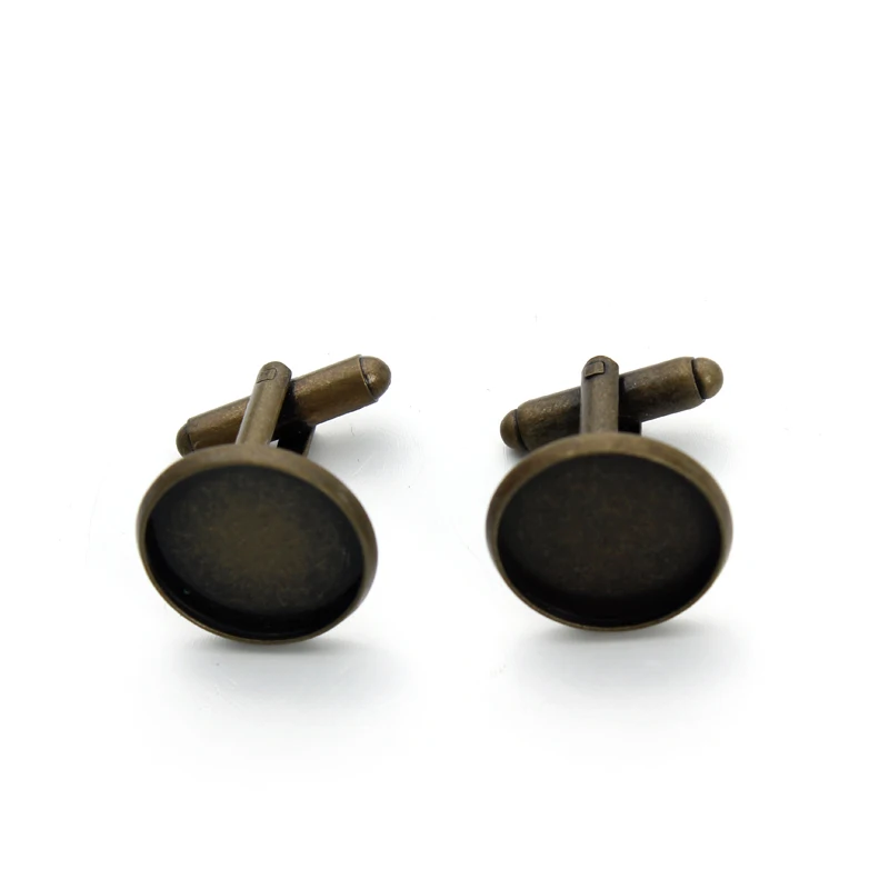 10 шт./лот цветной античный бронзовый диск Зажимы для галстука запонки плоская