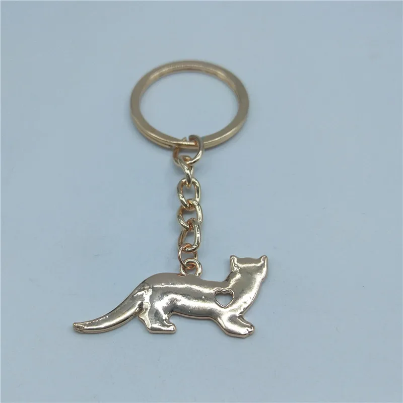 Лидер продаж 4 цвета Ferret Charm Color Weasel брелок для домашних животных женщин медная