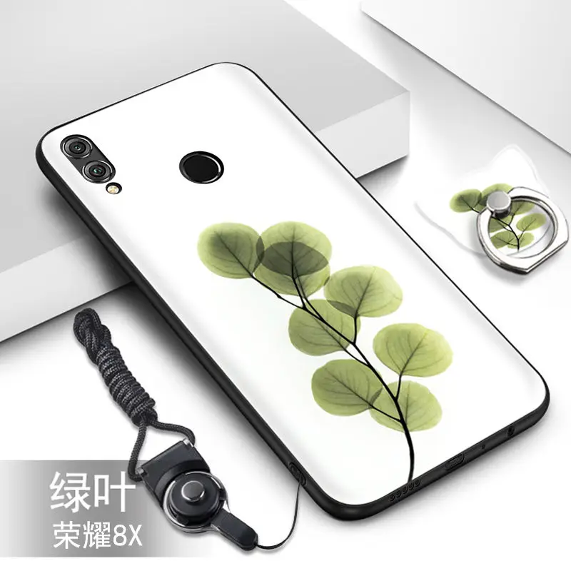 Чехол для Huawei Honor 8X. Мягкий силиконовый чехол из ТПУ с цветным узором и функцией