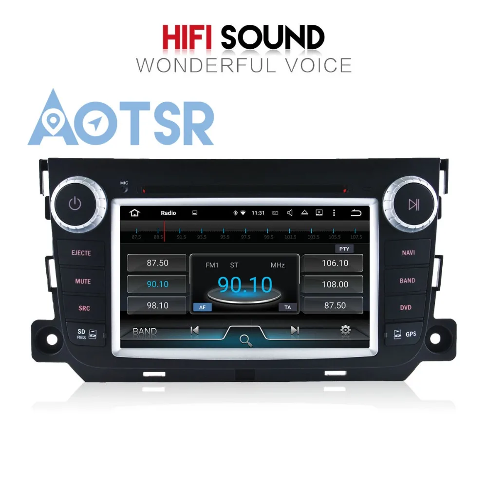 Автомобильный DVD-плеер Pure Android 2012 4 + 32 ГБ для Smart Fortwo 2016-аудио GPS 2 din радио