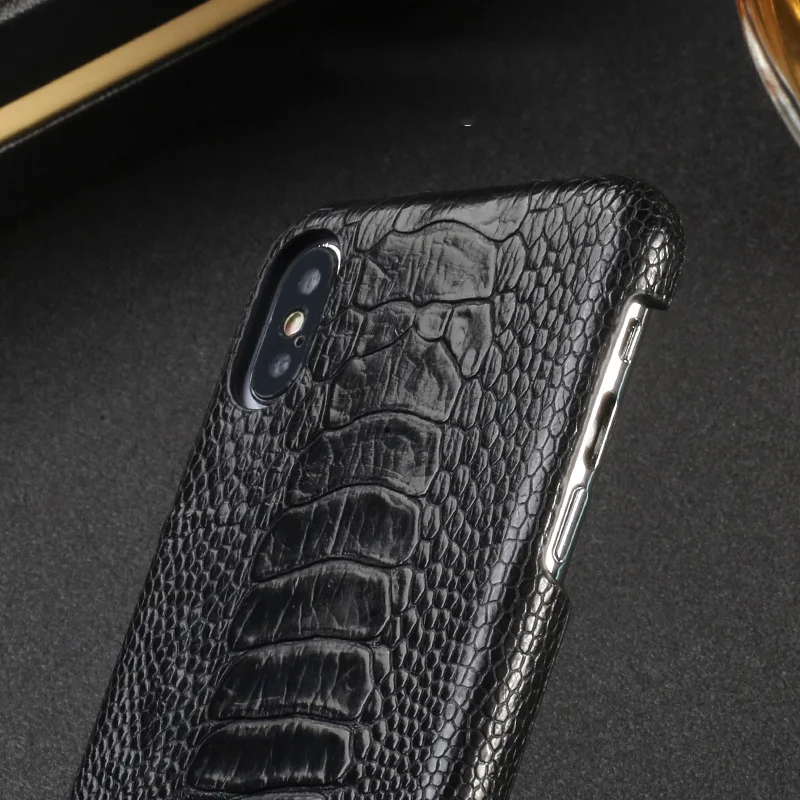 Wangcangli Роскошный кожаный чехол для iPhone X редкий страусиной кожи ног телефона