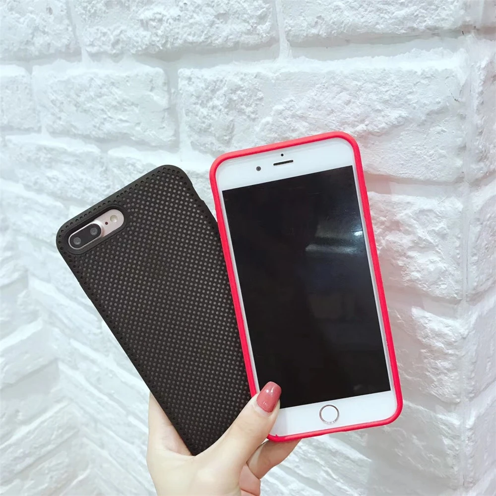 Case For iPhone 7 Plus Super Shock-proof Heat Dissipation Liquid Silicone Official Phone Cases 8 Retail box |