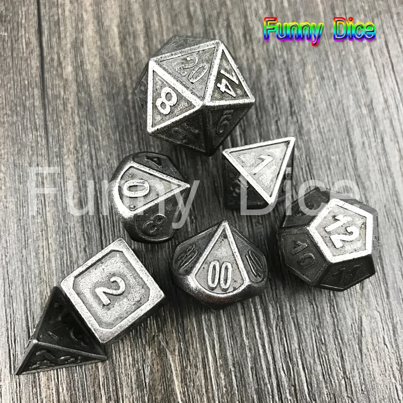 Высокое качество горячие металлические игральные кости 7 игральные кости набор D4 D6 D8 D10 D% D12 D20 для настольных игр Rpg Dados Jogos Dnd в подарок/развлечения