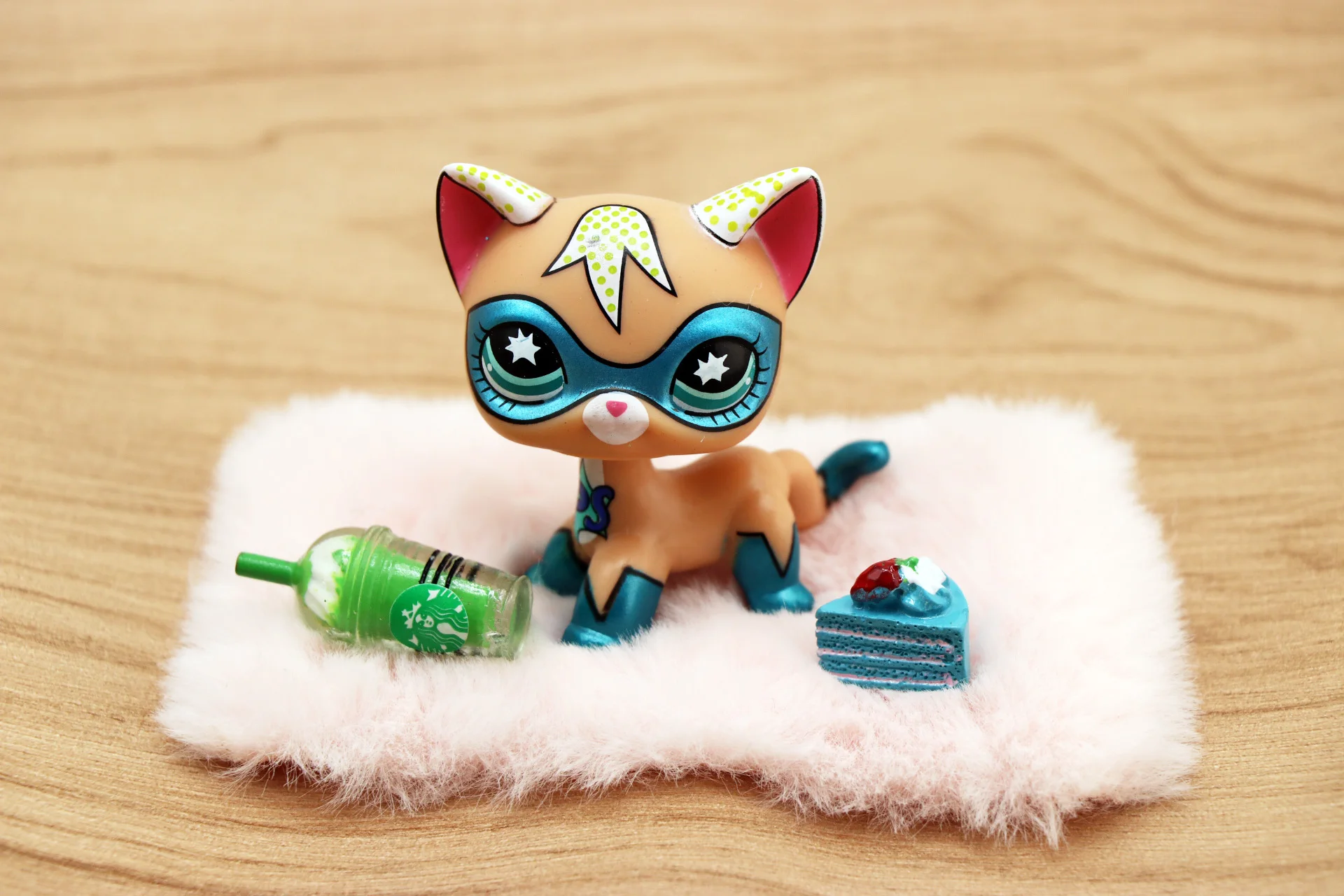 Pet shop в масках супер герой короткие волосы кошка Мини комикс кон Китти очень