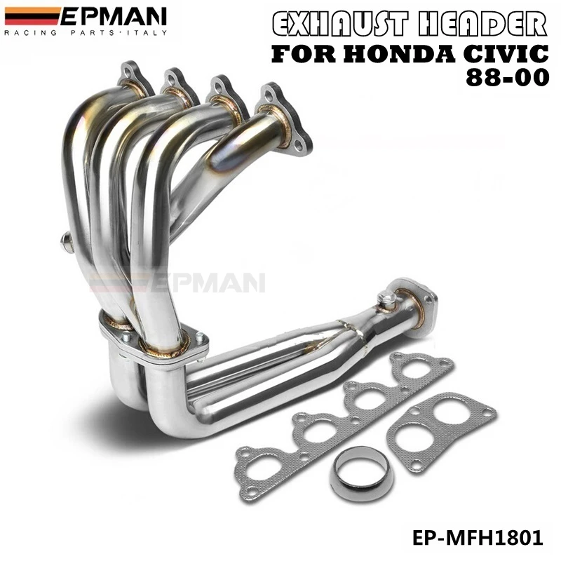 Гоночный коллектор выпускной для HONDA CIVIC 88 00 CRX DEL SOL SOHC D16 D SERIES EP MFH1801|honda racing|racing