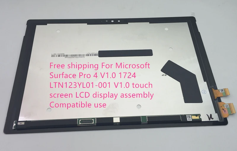 Бесплатная доставка для Microsoft Surface Pro 4 V1.0 1724 LTN123YL01 001 сенсорный экран ЖК дисплей в