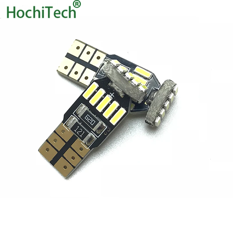 Автомобильная светодиодная лампа Canbus 15 SMD W5W 194 168 с клиновидным