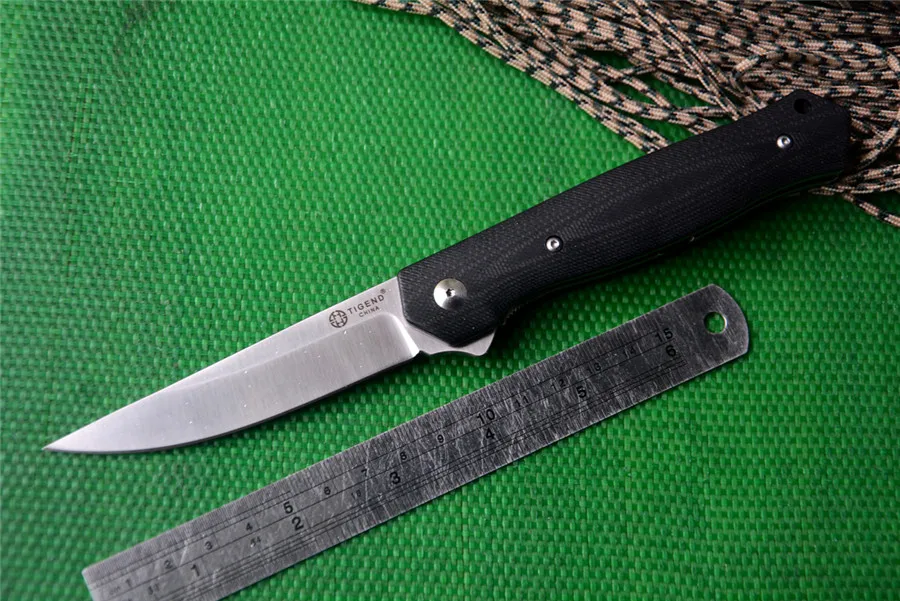 TIGEND 1067 карманный нож для кемпинга D2 сатиновое лезвие G10 Ручка складные ножи с