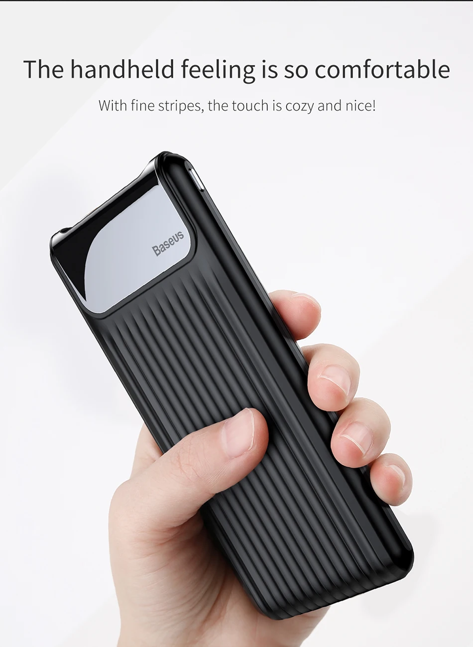 Baseus 10000 мАч lcd Dual USB Quick Charge 3,0 power Bank для iPhone XS Max 8 7 6 samsung Xiaomi QC3.0 power bank зарядное устройство