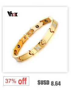 Vnox женский Браслеты золото-цвет Нержавеющая сталь Любовь Bijoux Регулируемый Длина