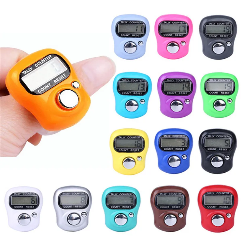 Digit Digital LCD Electronic Finger Hand Ring Knitting Row Tally Counter drop shipping 1115 free |