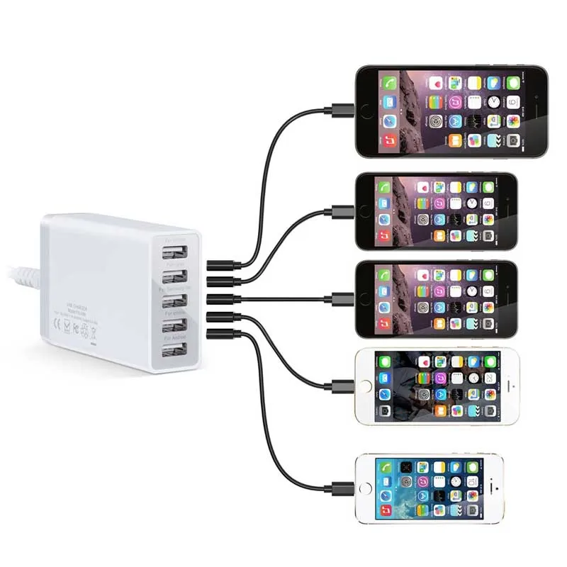 Новый Ho 5 портовый USB зарядная станция многопортовое зарядное устройство