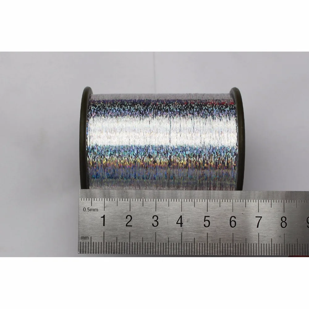 Tigofly 1 Spool 7000m 0.3mm Flashabou Holographic Tinsel Laser Flat Mylar Tinsel Sparkle Crystal Flash Trout Fly Tying Materials
