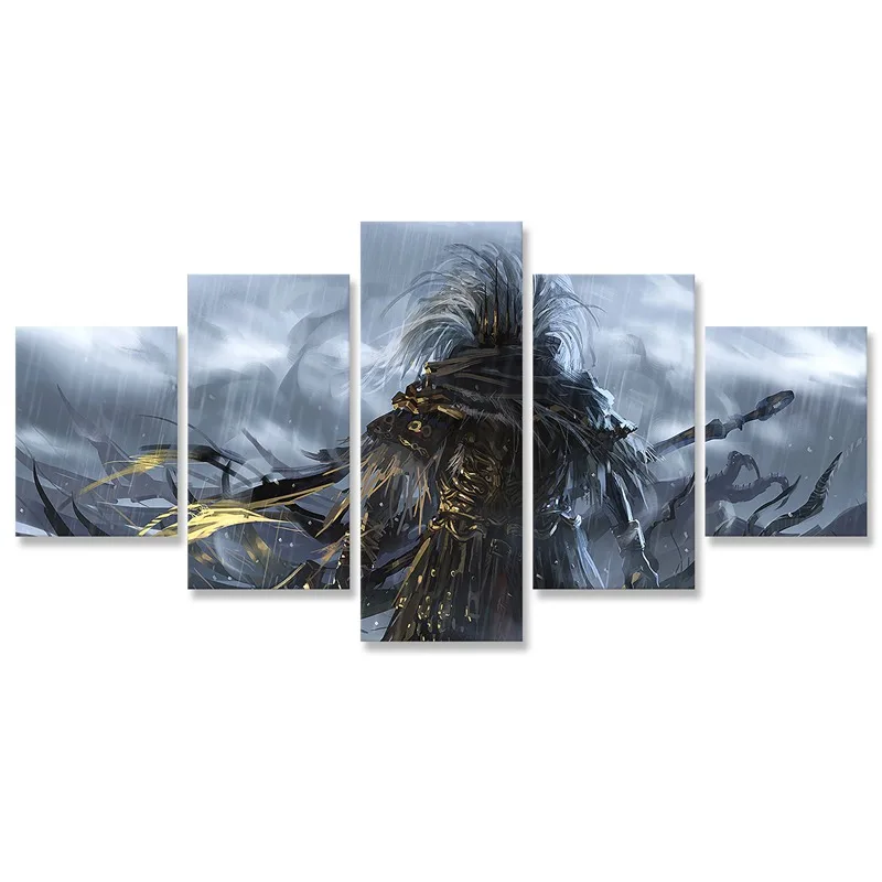 Dark Souls Nameless King игры плакаты, постеры 5 панели, Модульная картина декорации картины фотографии на стене