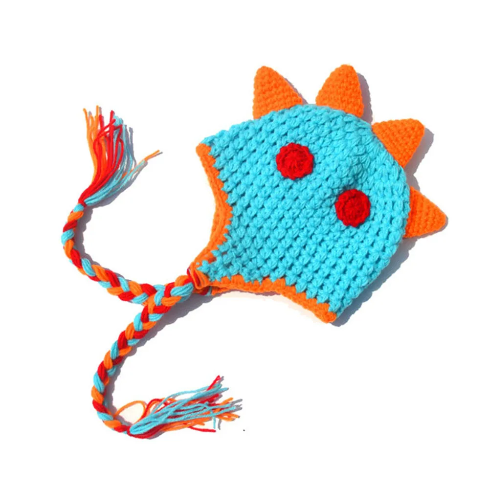 Вязаная одежда в виде динозавра для маленьких мальчиков реквизит фотосъемки