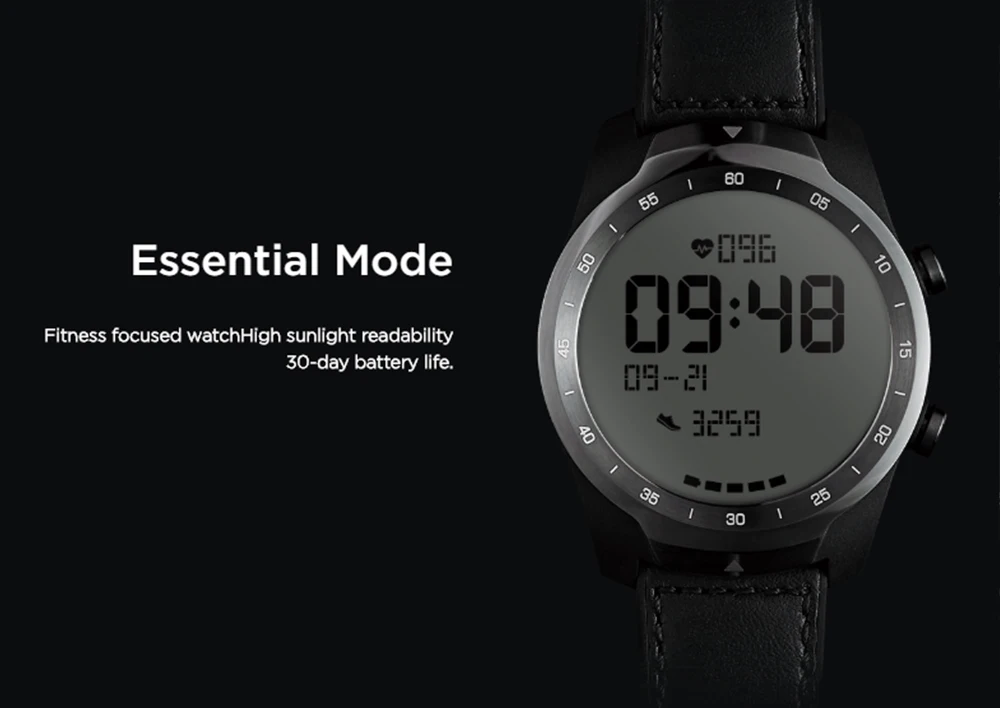 Смарт-часы Ticwatch Pro, Bluetooth, IP68, многослойный дисплей, Поддержка NFC платежей/Google Assistant, одежда OS от Google, 415 мАч, часы
