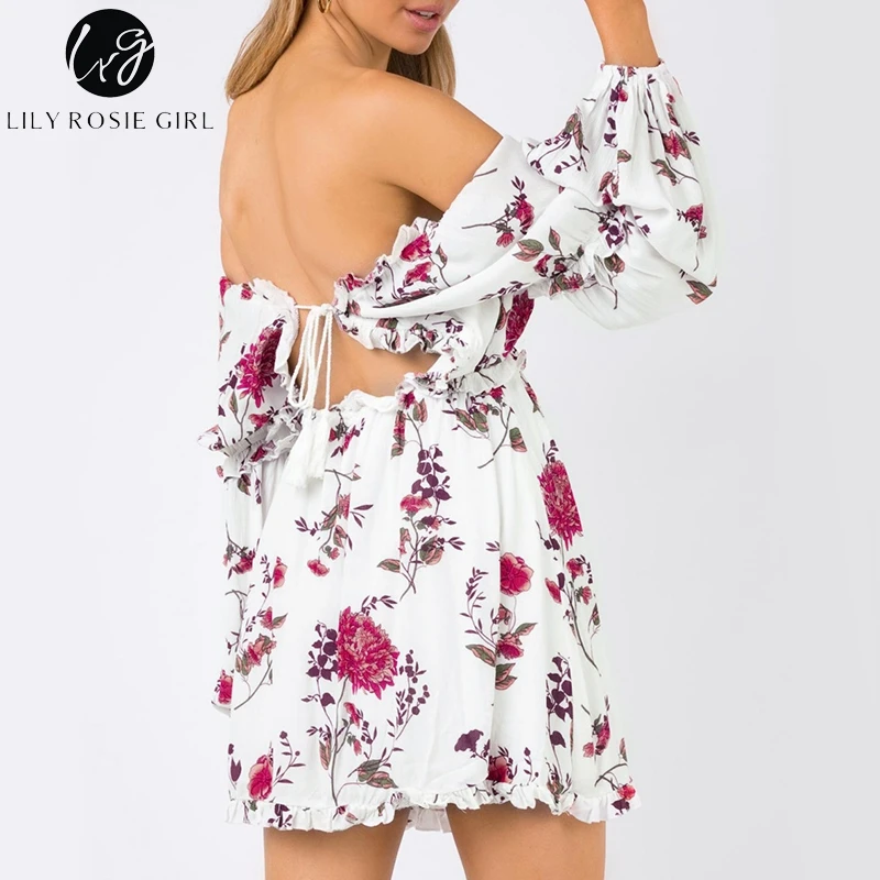Lily Rosie/повседневное женское платье с принтом для девочек элегантные вечерние