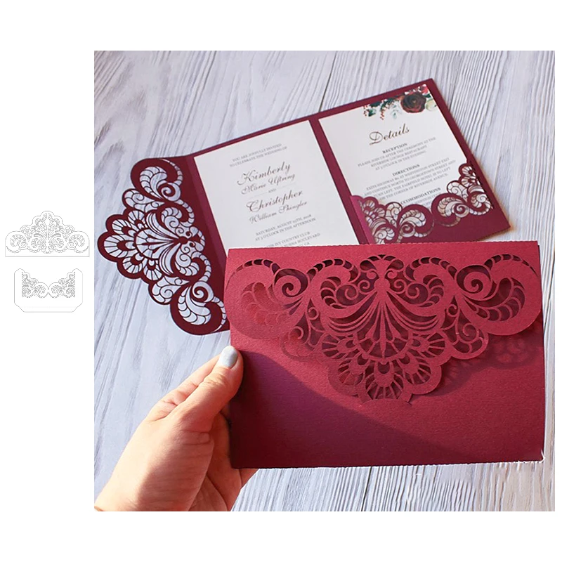Свадебные приглашения вырубка Скрапбукинг Ремесло Металл высечка для DIY